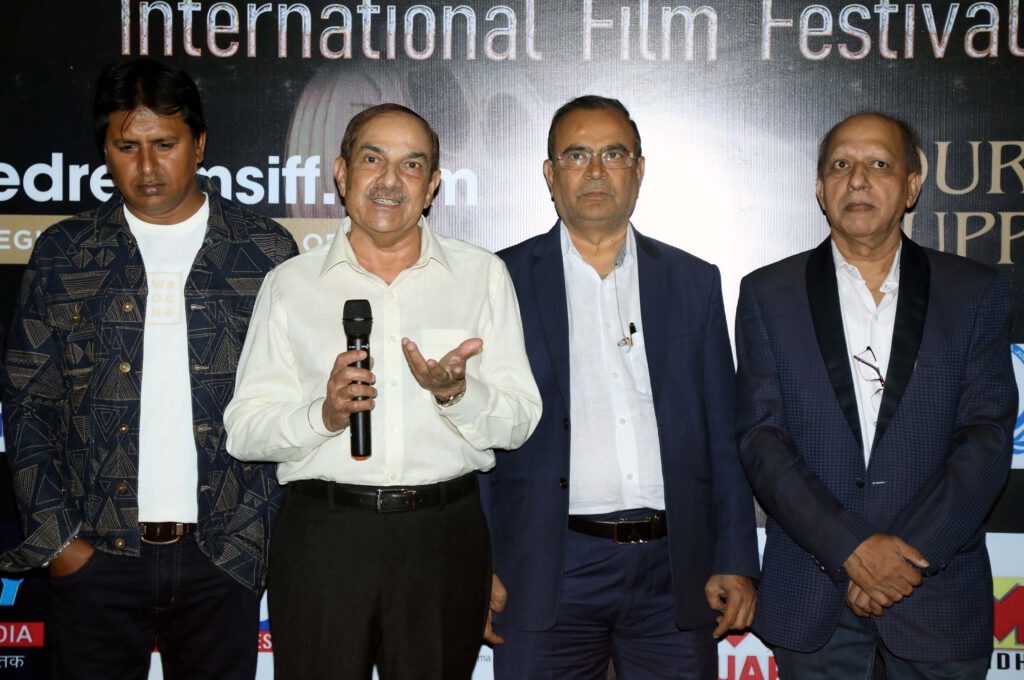 Dr. Yogesh Lakhani on a press panel at an international film festival event in Mumbai