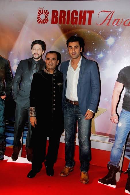 Yogesh Lakhani with Ranbir Kapoor on the red carpet at the second Bright Awards Night
